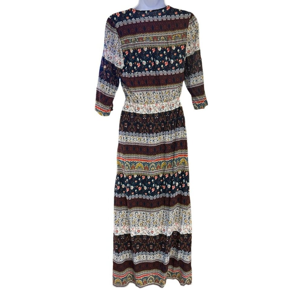 Bohemian Patterned Patchwork Women's Maxi Dress B… - image 4
